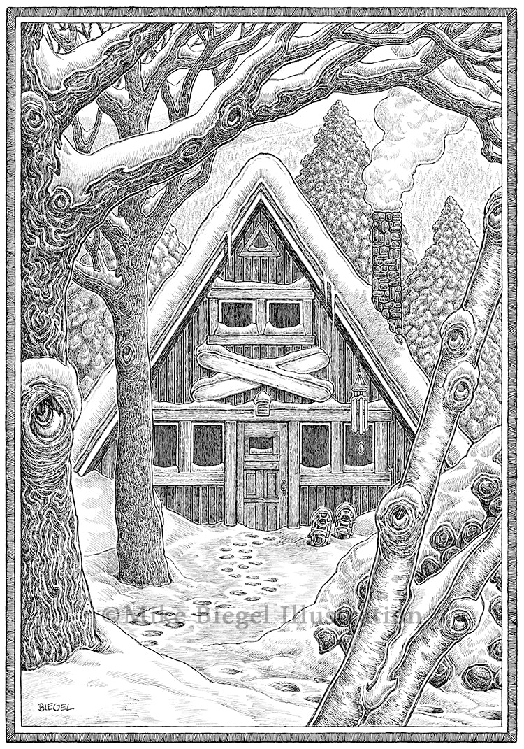 Winter A-Frame Greeting Card