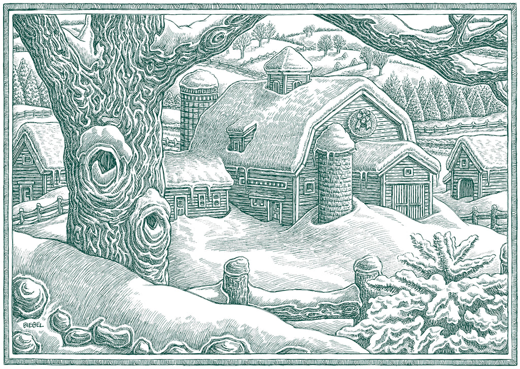 Rustic Barn Christmas or Note Card